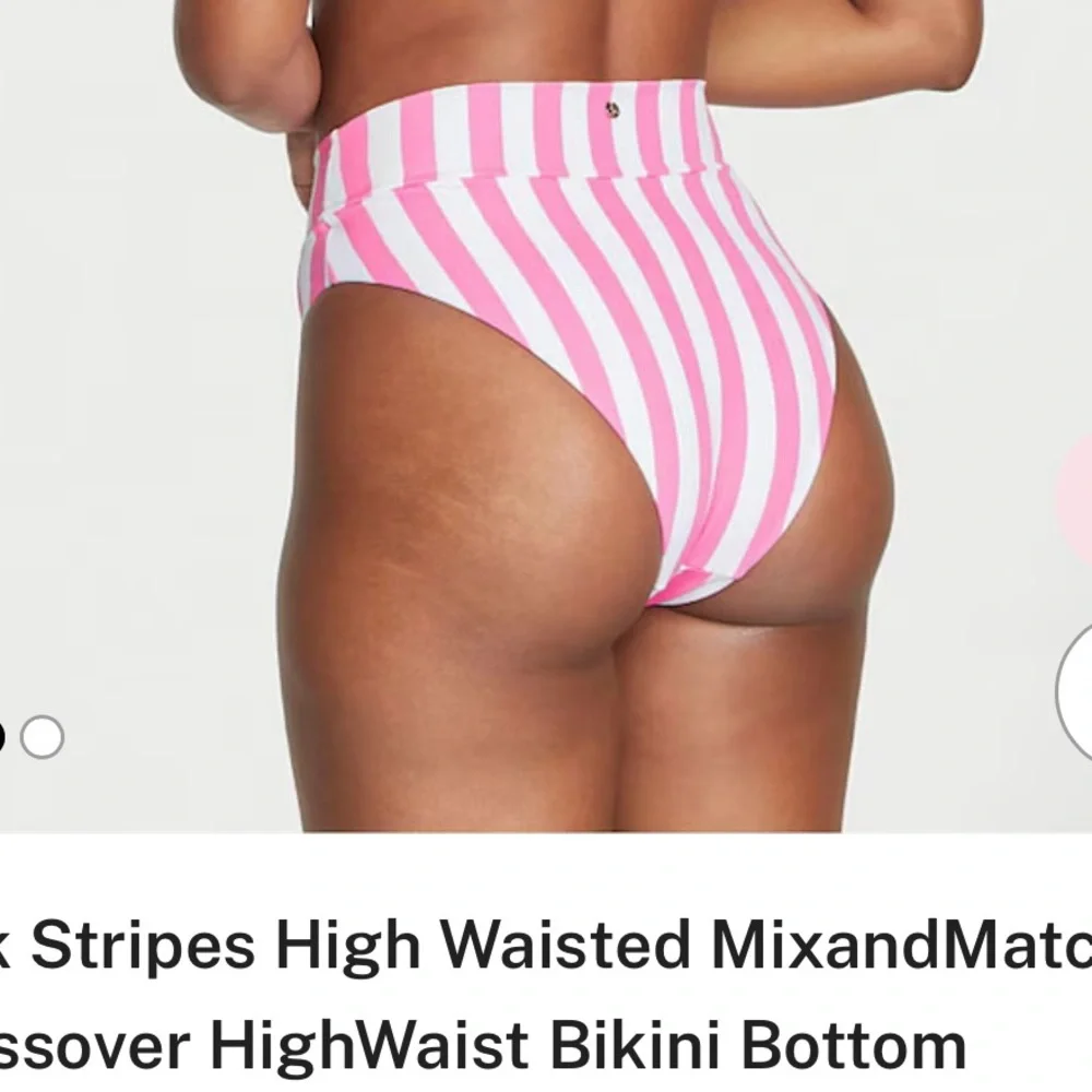 Victoria's Secret Pink and White Striped Bikini Bottom - Picture 2 of 8
